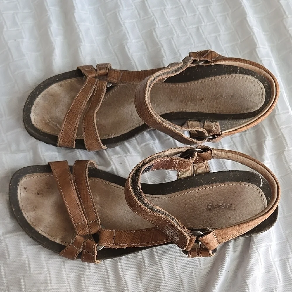 Teva Ventura Women's Brown Wedges Sandals Size 9.5 Summer Shoes